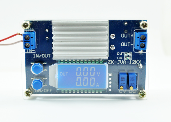 12A Hochstrom und hohe Leistung, 24V19V12V bis 5V6V, einstellbares Buck-Modul Konstantspannung und Konstantstrom-LCD-Anzeige